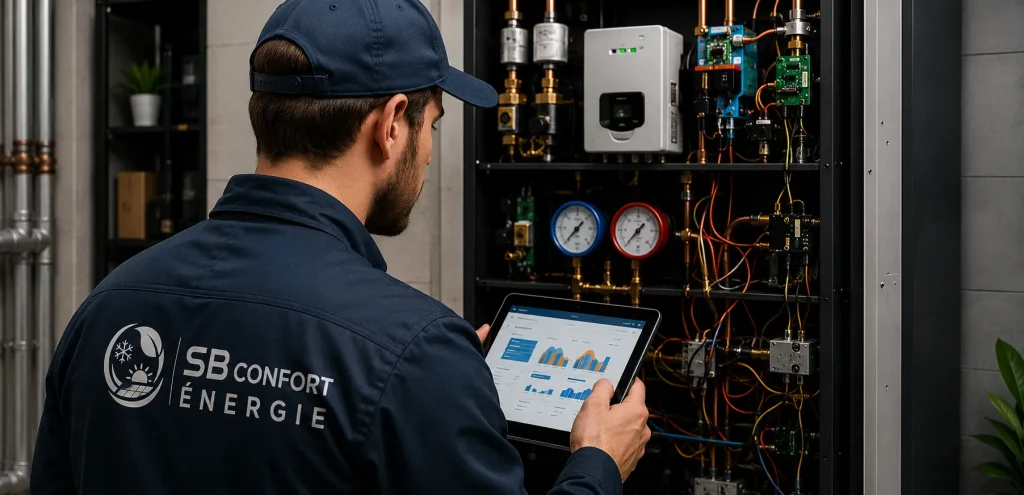 Entretien d'une installation de climatisation par un technicien